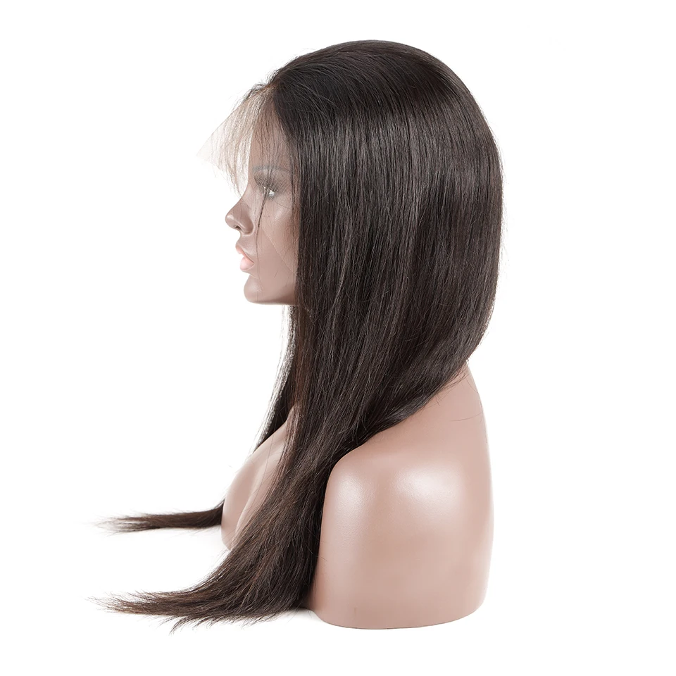 Luvin OneCutHair полные парики шнурка человеческих волос с детскими волосами предварительно вырезанные прямые Синтетические волосы на кружеве