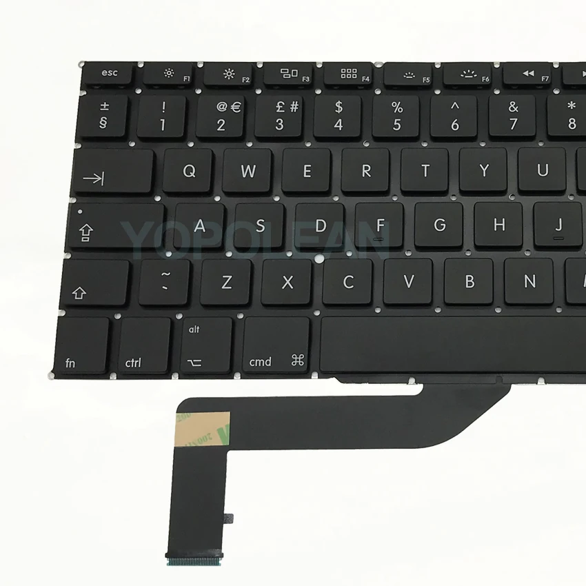 3 шт. A1398 британский английский клавиатура с подсветкой для MacBook Pro retina 15 дюймов макет 2012- лет