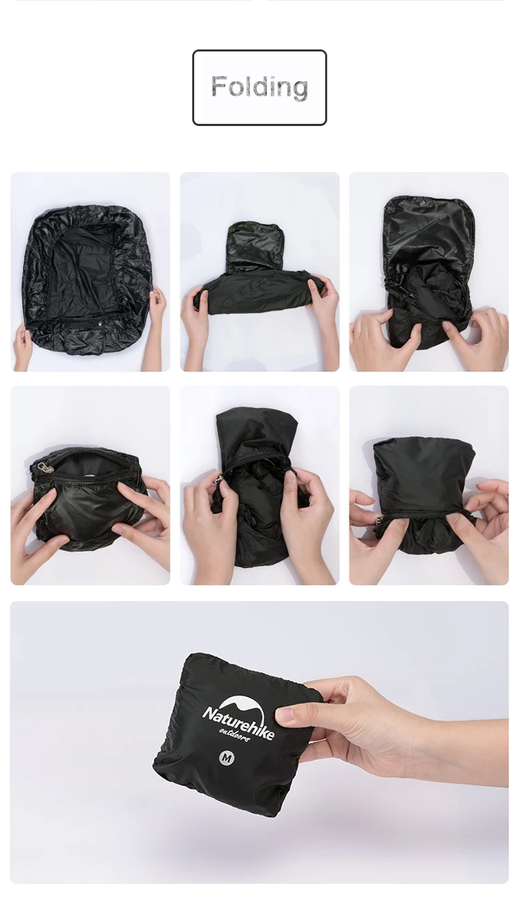 NatureHike складной рюкзак, нейлоновый водонепроницаемый рюкзак, дождевик со встроенным чехлом, сумка для хранения для Походов, Кемпинга