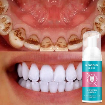 

New 60ml Toothpaste Whitening Foam Natural Mouth Wash Water Teeth Whitening Toothpaste Liquid Oral Hygiene Toothpaste Y1