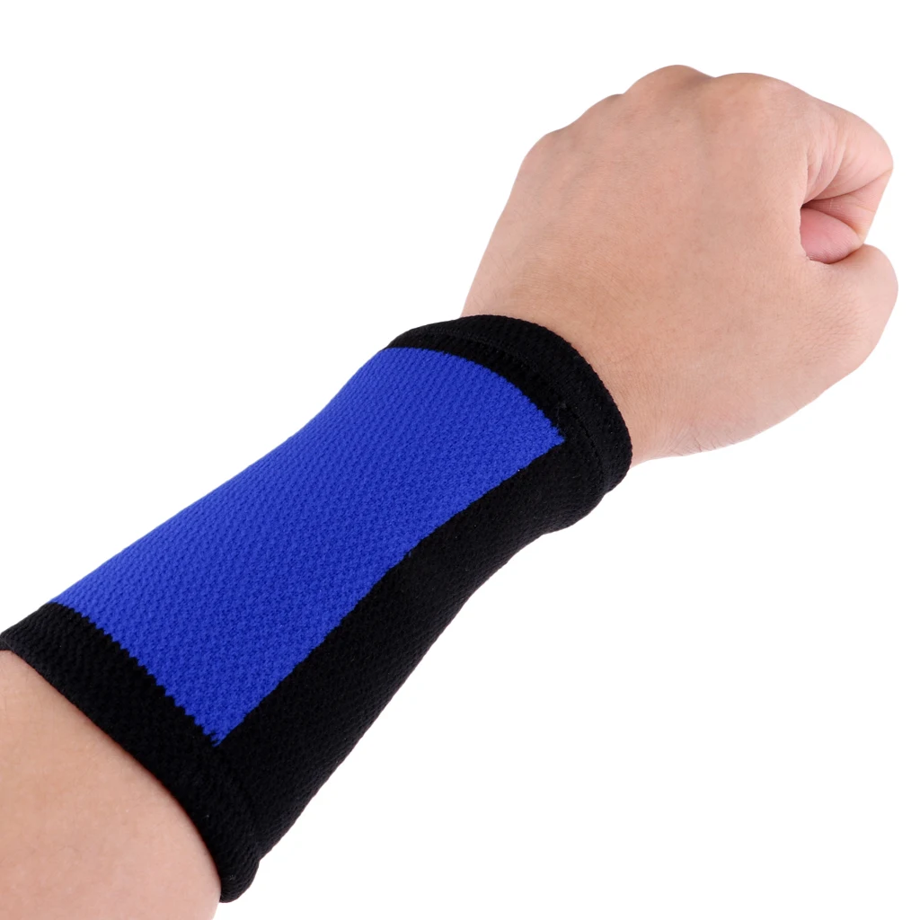 2pcs Wristband Support Brace Compression Sleeve  for Sprains Strain Gym Strap Protector with High Elasticity for sprains Strain
