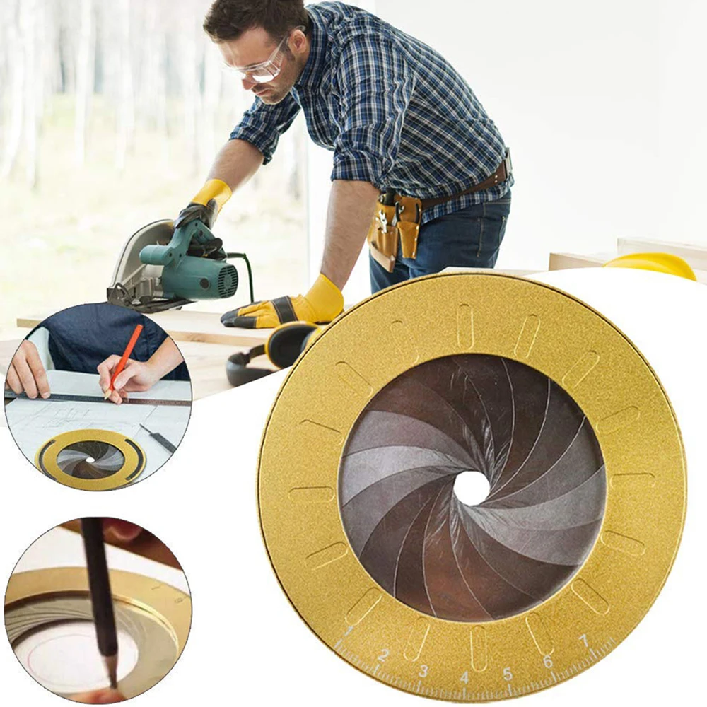 

Adjustable Measurement Round Circle Tool Stainless Steel Creative Drawing Ruler With Size Measure Marks Drawing Geometric Tool