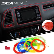 5 м/лот Универсальный Авто-Стайлинг Стикеры на авто интерьер автомобиля украшения Литье планки полоски гибкий; Автомобильный; для стайлинга авто аксессуары