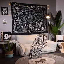 Хиппи гобелен настенный Декор Instagram Dorm Декор Психоделическое одеяло на заказ настенная ткань