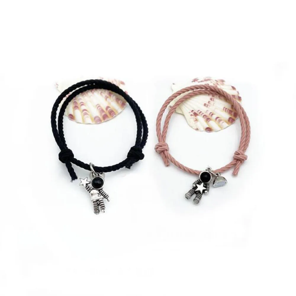 Bracelet Jewelry Couple Bracelet Astronaut Rubber Band Magnet Stone Bell Bracelet Knot Head Rope