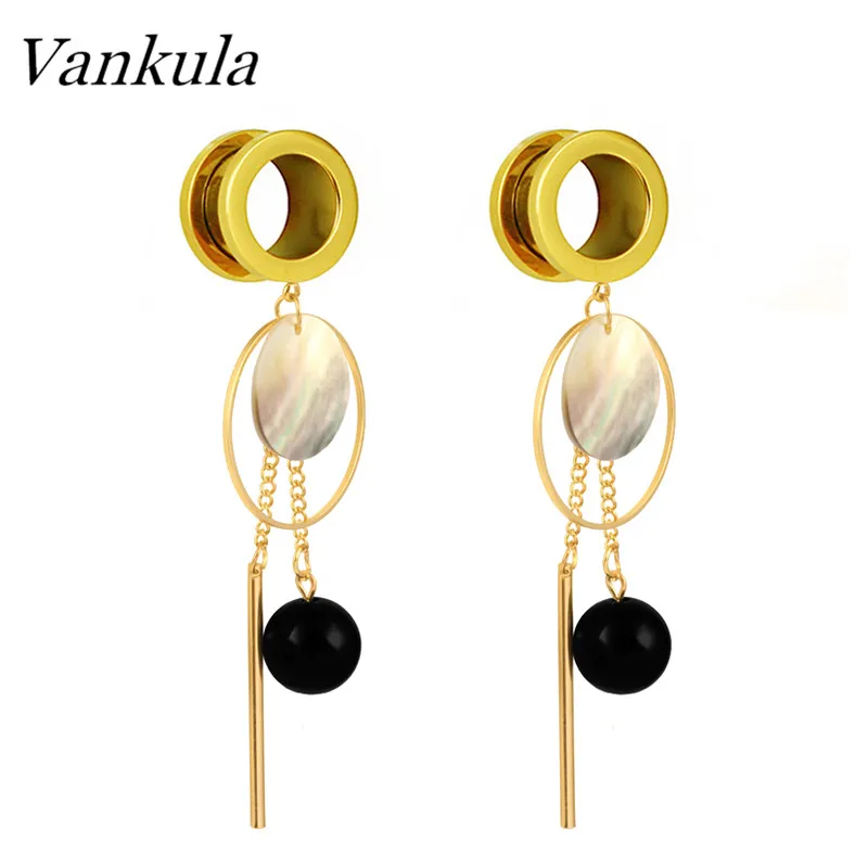 Vankula 2 шт хирургические стальные тоннели пробки для уха пирсинг Расширенный винт расширитель пирсинг ювелирные изделия для пирсинга