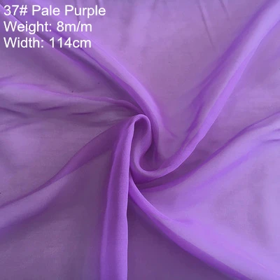 Натуральный шелк жоржет ткань с однотонным цветом для женского платья шелковые ткани