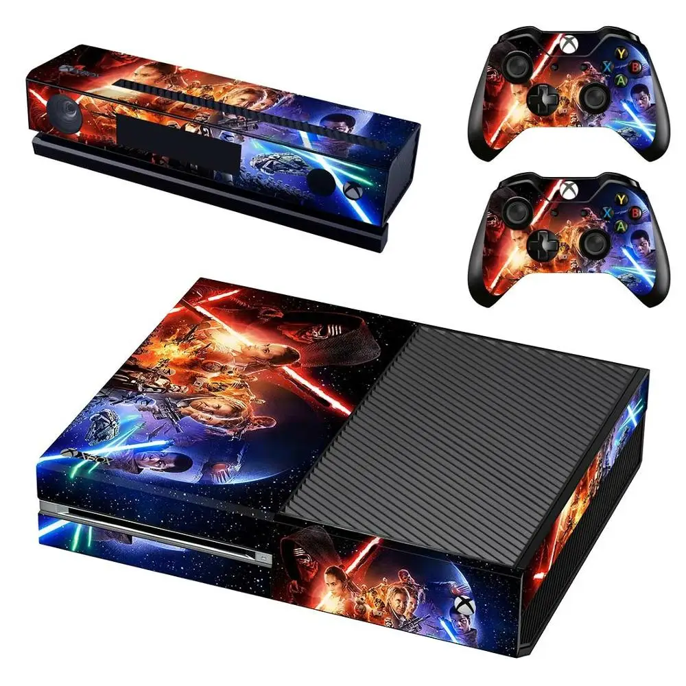 Наклейки из "звездных войн" для xbox one, виниловые наклейки, накладки для xbox one, консоли Kinect, два контроллера