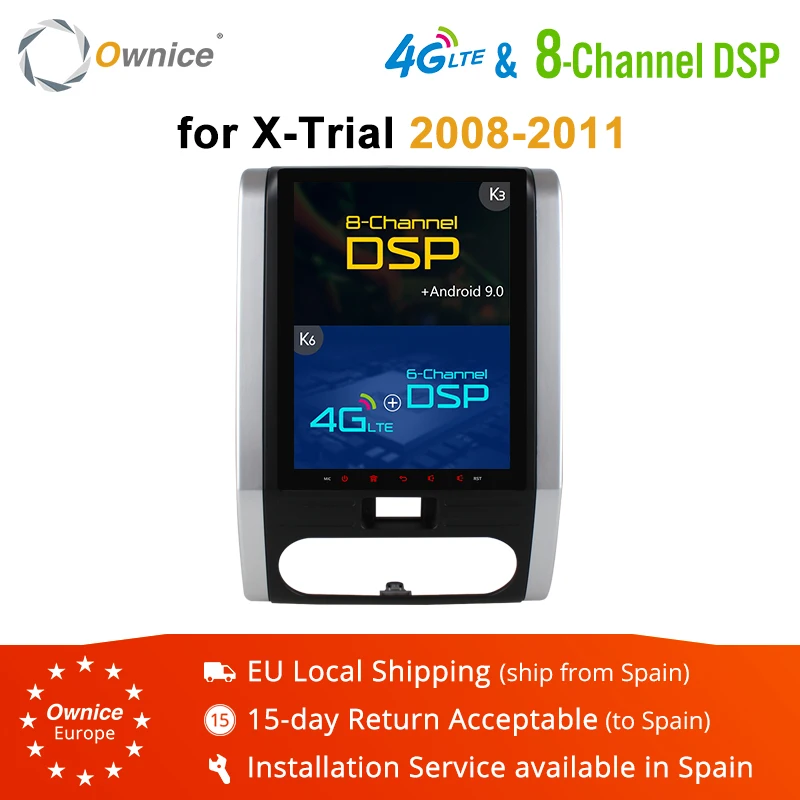 Ownice Octa Core Android 9 0 PX6 DSP K3 K6 автомобильный стерео DVD Радио для Nissan X-TRAIL 2008 2009 2010 2011 4G