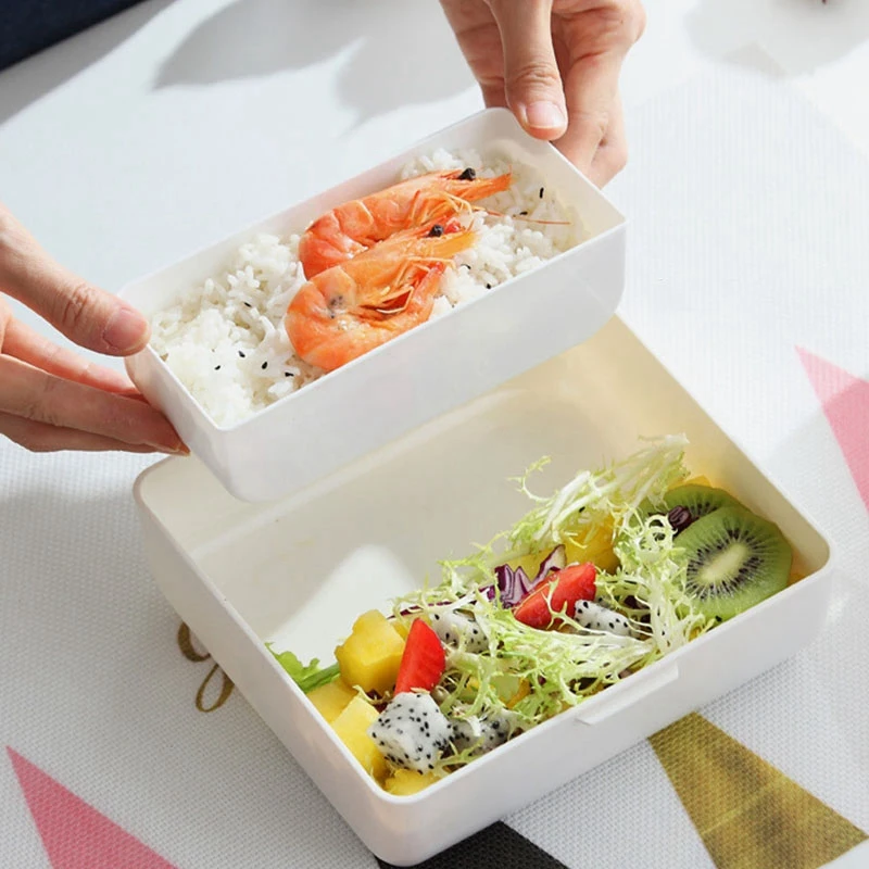 Однослойный Ланч-бокс для микроволновой печи Bento коробки детский пищевой контейнер для хранения портативный контейнер для пикника 800 мл запаянный герметичный отсек