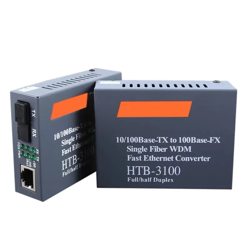 HTB-3100AB Optical Fiber Ethernet Media Converter Single Fiber Converter 25km SC 10/100M