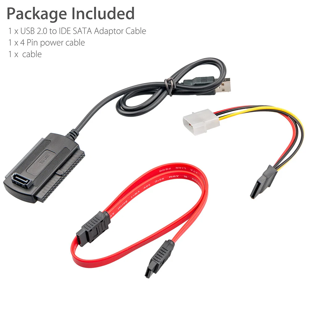 USB 2.0 to IDE/SATA Drive Adapter Converter Cable For Hard Drive Disk 2.5 3 Inch ING-SHIPPING