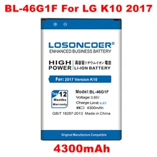 LOSONCOER 4300 мА/ч, BL-46G1F Батарея для LG K10 K425 K428 K430H K20 плюс TP260 M250 MS250 X400 LGM-K121K Батарея