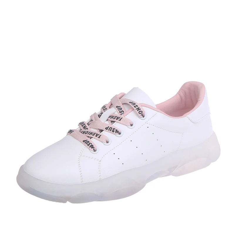 Tenis feminino zapatos mujer; Новинка года; женская обувь для тенниса; женские кроссовки высокого качества на плоской подошве; Удобная Нескользящая спортивная обувь для фитнеса; 7 - Цвет: white pink