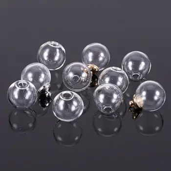 

30pcs 16mm Glass Bottle Necklace Crystal Girls Clear Glass Globe Ball Bottles DIY Empty Glass Ball Jar Charms Pendant Ingenious