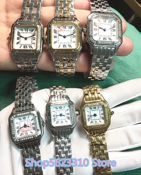 

Top Luxury Brand New Men panther Watch Women couple Quartz Sapphire Stainless Steel panthere Watch couple gift AAA+ Quality