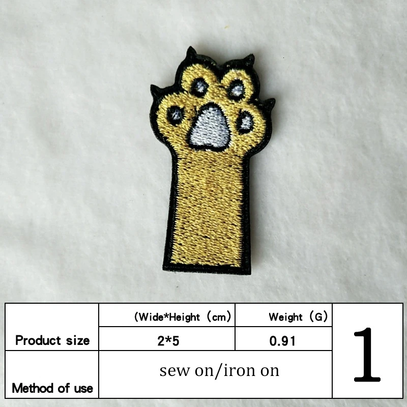 Мультяшные милые детские нашивки с кошачьими крапанами Детские термоклейкие