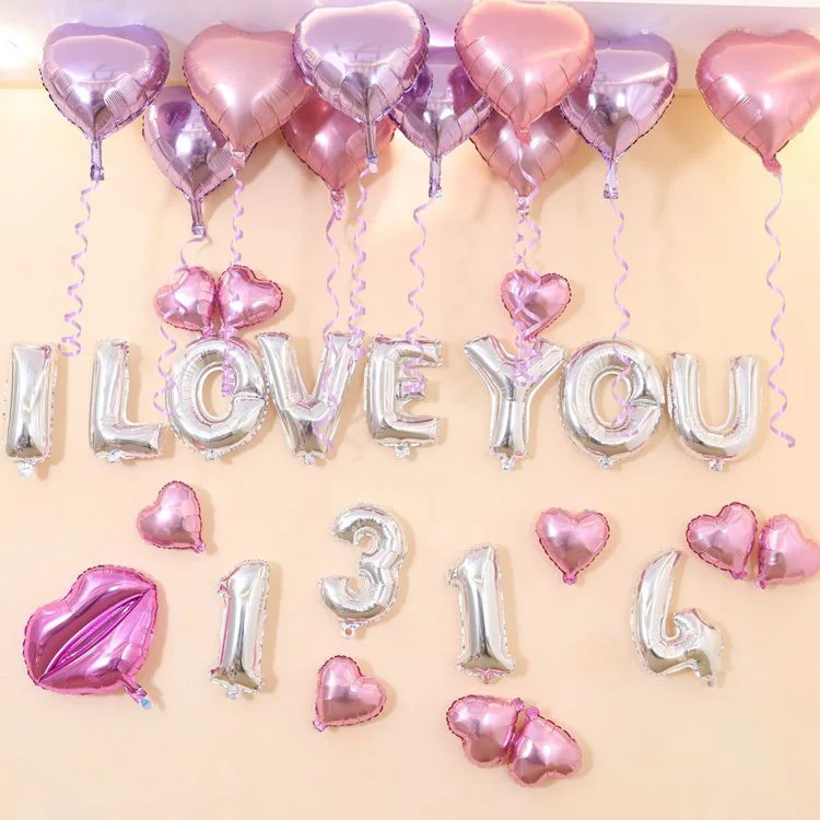 Лидер продаж 18-дюймовый сердце Форма звезда воздушный шар из фольги романтические воздушные шарики в виде букв на день рождения декоративная роза золотистый воздушный шар