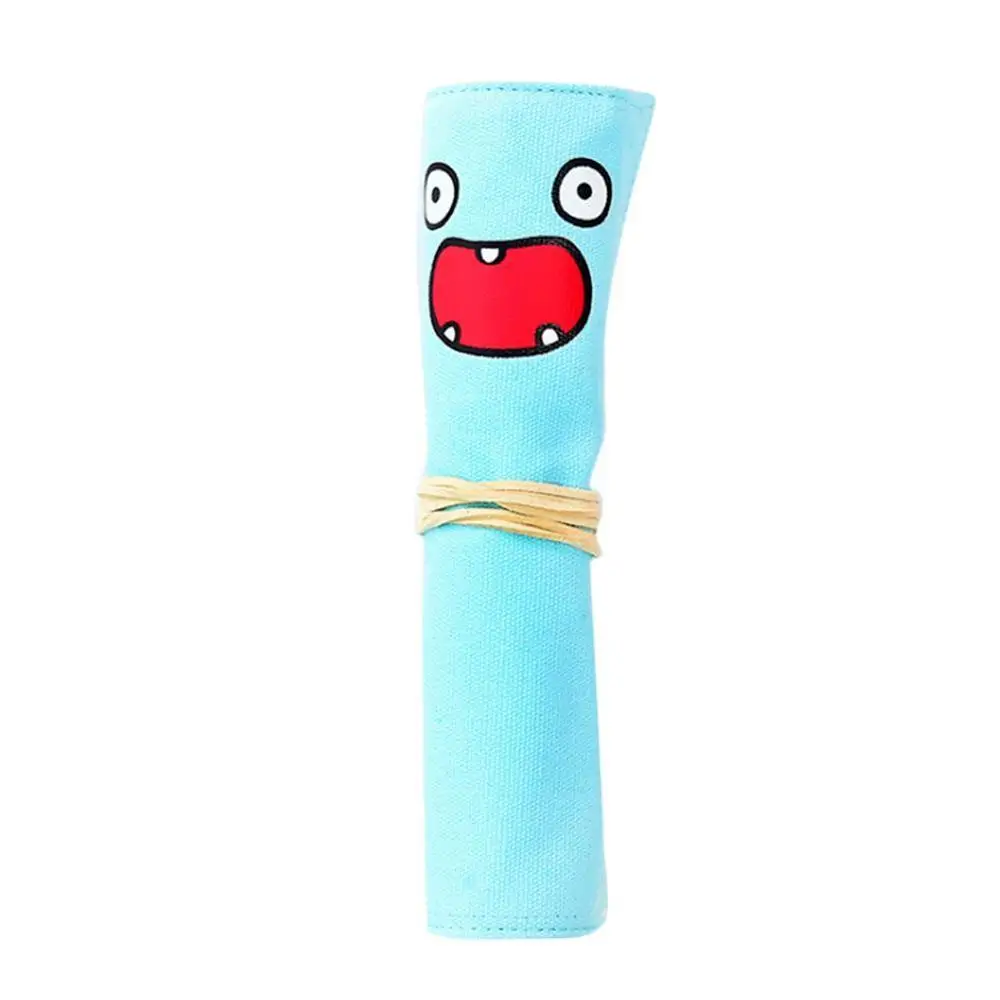 Light Blue 1 шт. простой многофункциональный брезент ремень обертывание рулон Ручка Пенал сумка для хранения косметики сумка подарок - Цвет: Light Blue