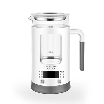 600 мл мини многофункциональный электрический чайник, сохраняющий здоровье, стеклянный вареный чайник, бутылка для горячей воды, термальный чайник 220 В - Цвет: Белый