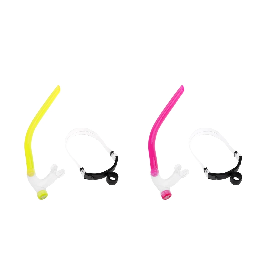 Silicone Adjustable/Portbale Swimming Diving Snorkel Set Breathing Tube & Hair Band for Underwater Training Swim Diving Pool Acc