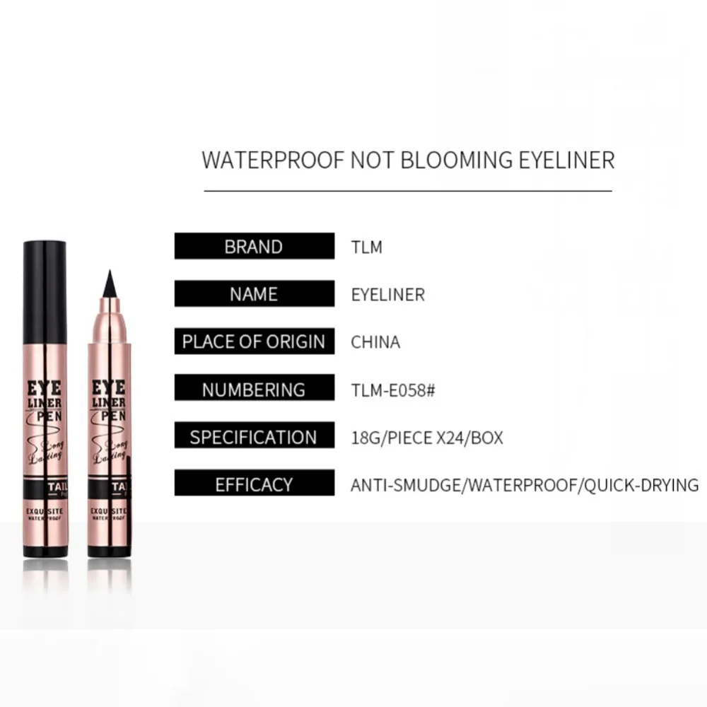 Waterproof Liquid Eyeliner Pen Quick Drying Smudge-proof Eyeliner Cosmetic Accessory maquiagem New Arrival