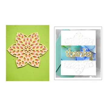 

Layered Lily Flower Kaleidoscope 2020 New Metal Cutting Dies for DIY Scrapbooking and Card Making Decorative Embossing No Stamps