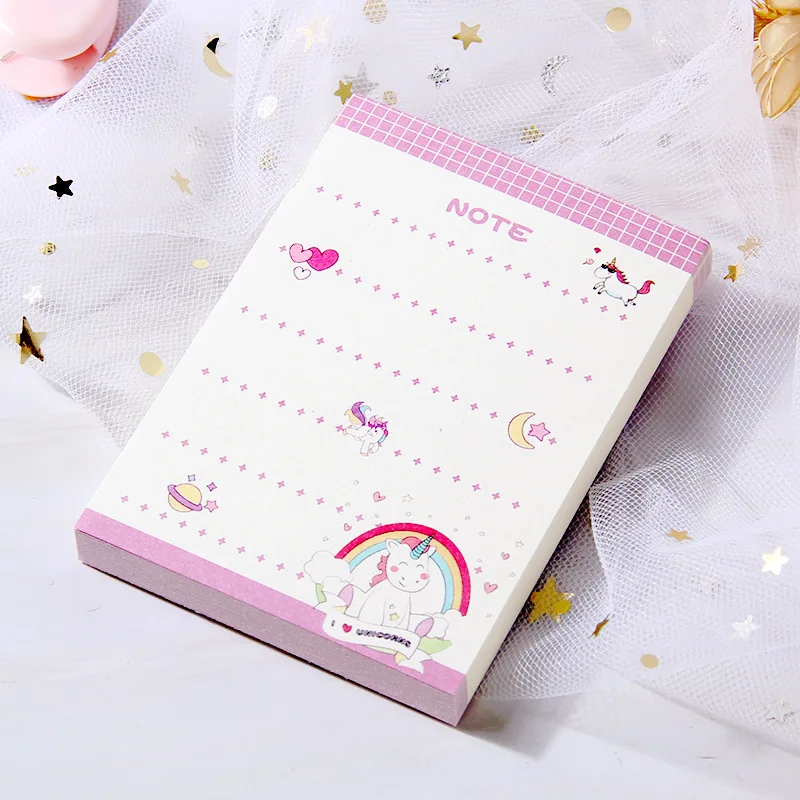 Kawaii Единорог маленький цветок животные, чтобы сделать список планировщик блокнот для заметок свободная бумага для заметок лист канцелярские товары школа SupplyLabel - Цвет: 01