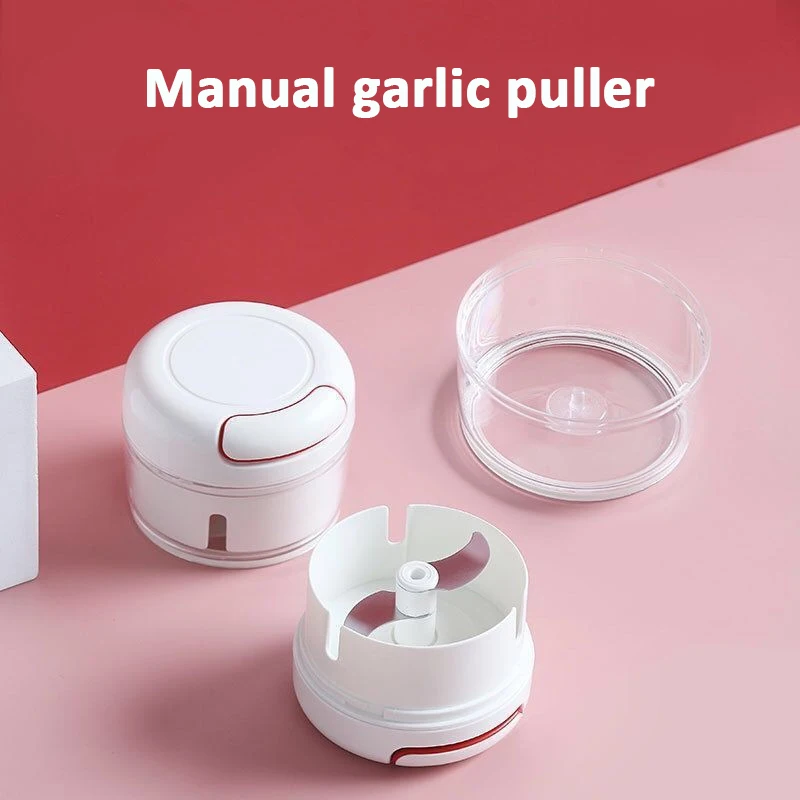 Pull Garlic/Onion Chopper Crusher Press Manual Food Cutter Processor for Fruit Vegetables Meat Kitchen Tool Mini Food Chopper