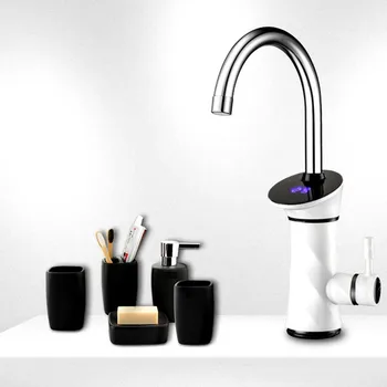

360 Degree Rotation 3000W Intelligent Automatic Instant Electric Water Heating Faucet Kitchen Water Heater Tap With LCD Display