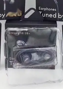 Without Logo 50 шт./лот 3,5 мм в ухо с микрофонный провод гарнитура для Samsung Galaxy S8 наушники смартфон - Цвет: Without Logo