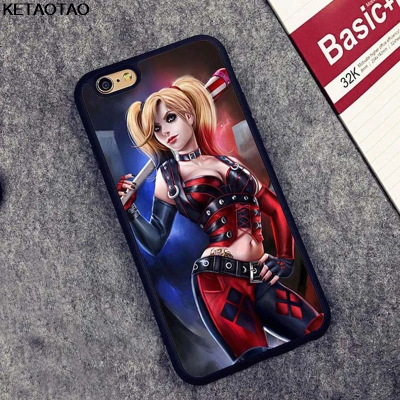 Чехол для телефона KETAOTAO Harley Quinn Suicide Squad s для iPhone 4S SE 5 6 5C 5S 6S 7 8 X Plus XR XS Max чехол из мягкого ТПУ резины и силикона - Цвет: Оранжевый