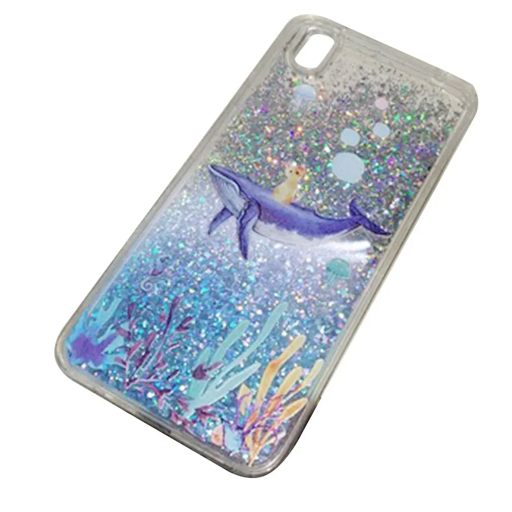 Creative Shining Quicksand Phone Case Drop Protection Anti-fall Cover Fashion Ocean Series Phone Case For OPPO