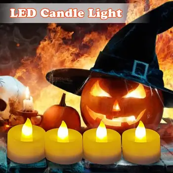 

LED Flameless Candle Light Battery-powered LED Candle Multicolor Lamp Simulation Color Flame Tea Light Home Wedding Birthday