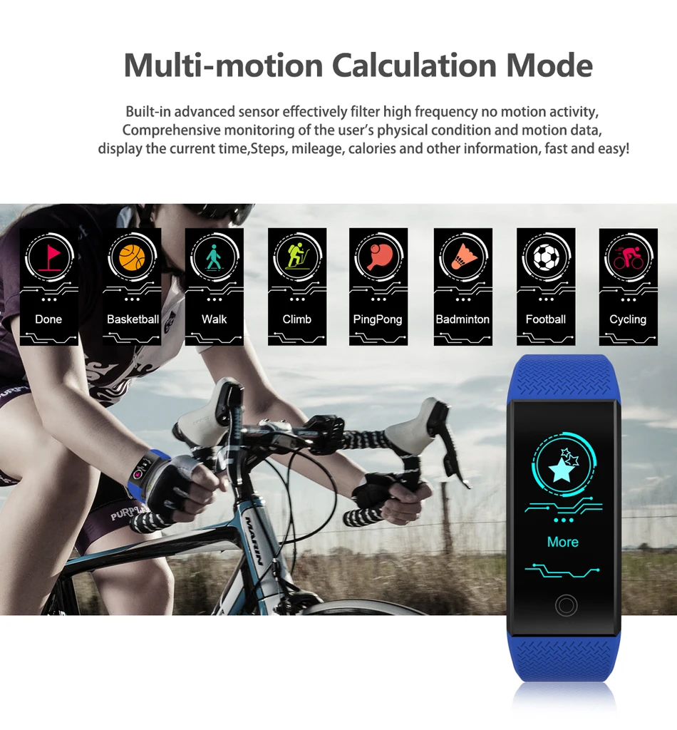 Умный Браслет IP68 Водонепроницаемый Smartband монитор сердечного ритма во время сна спортивный Шагомер фитнес-трекер Bluetooth умные часы
