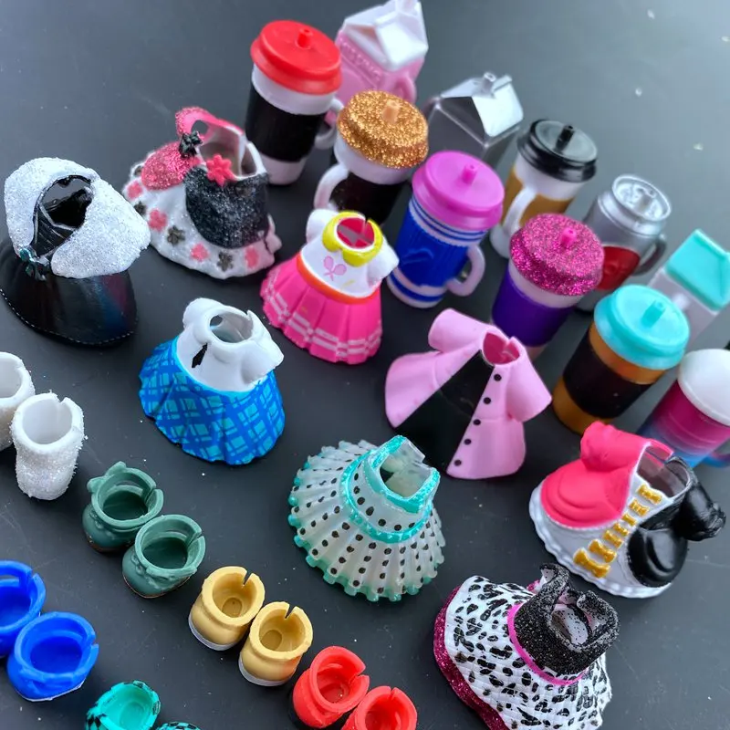 Ropa de muñecas, botellas, accesorios de zapatos para LOLs, gran oferta, 3 unidades