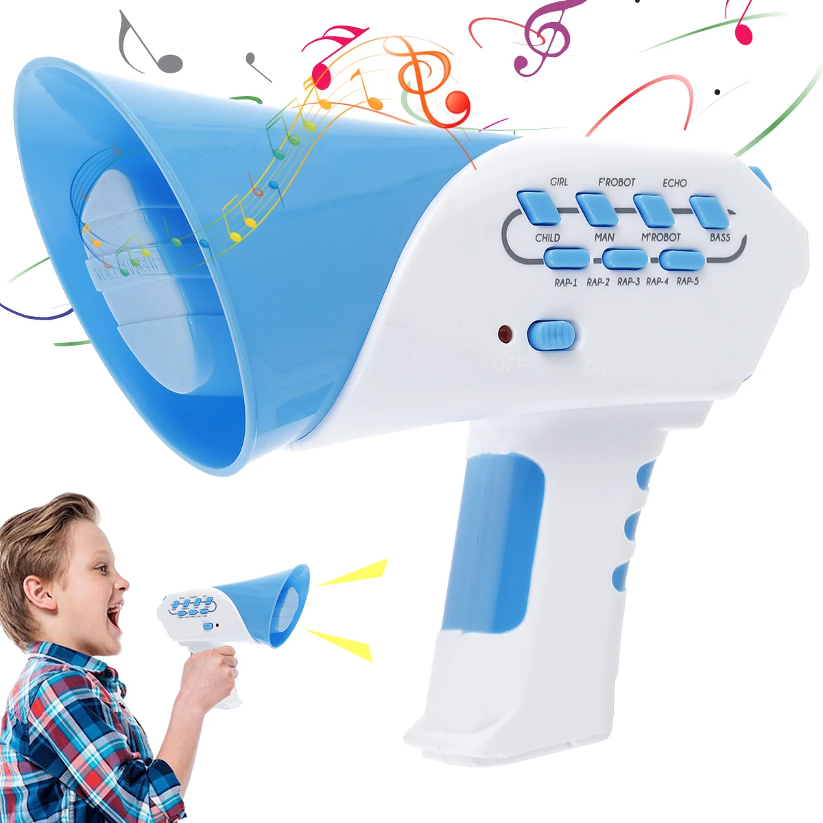 Smart Voice Changer 12 Sound Effects 7 Magic Sound Modes 5 DIY Songs Voice Modifier Toy Battery Operated Voice Speaker Toy - ANKUX Tech Co., Ltd