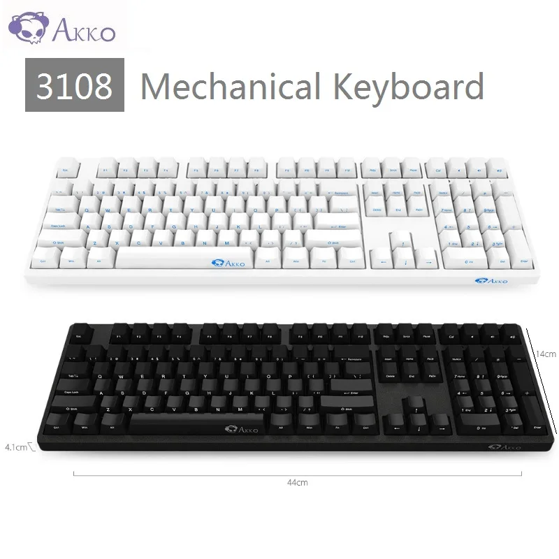 

AKKO 3108 Mechanical Keyboard With Cherry Axis PBT Side Engraved Wired Game Gaming Progamming Keyboard 108 Keys Type-C USB