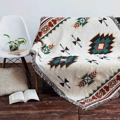 

Bohemian Geometry Thick Blanket For Adults Kids Home Multipurpose Sofa Cover Cobertor Hanging Tapestry for Sofa Bed Plane Travel