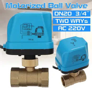 

Brass G3/4" DN20 3/4'' 2 Way 220V Control Motorized Electrical Ball Valve Set