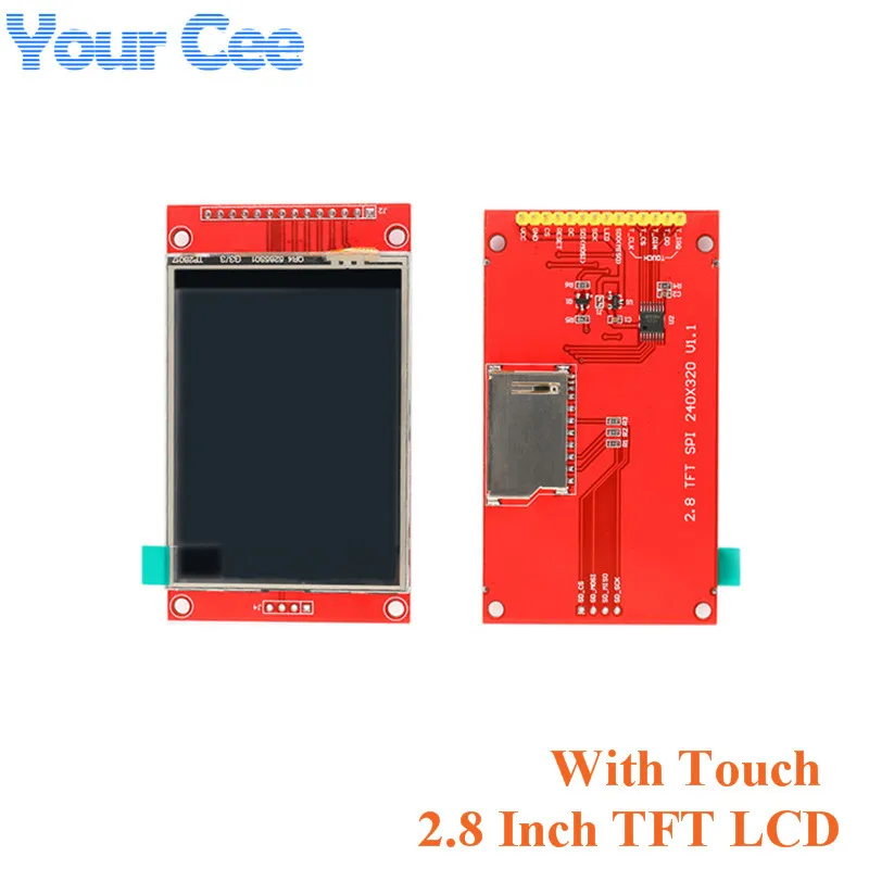 1,44/1,8/2,0/2,2/2,4/2,8 дюймовый цветной TFT ЖК-дисплей Экран Дисплей модуль SPI Serial диск ST7735 ILI9225 ILI9341128* 128 240*320 - Цвет: 2.8 inch with touch