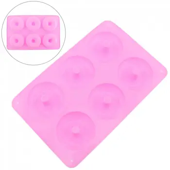 

Six Grid Pink Round Silicone Chocolate Mould Aromatherapy Handmade Soap Mold Aroma Diffuser For Bake DIY
