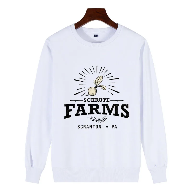 

Schrute Farms Bed And Breakfast Sweatshirt Radish Print Men/Women Cotton Unisex Pullocver soft Comfortable Casual Streetwear