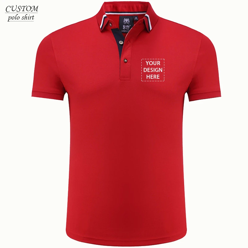 Polo con bordado personalizado, camisa de con logotipo la empresa, regalo bordado|Polo| - AliExpress