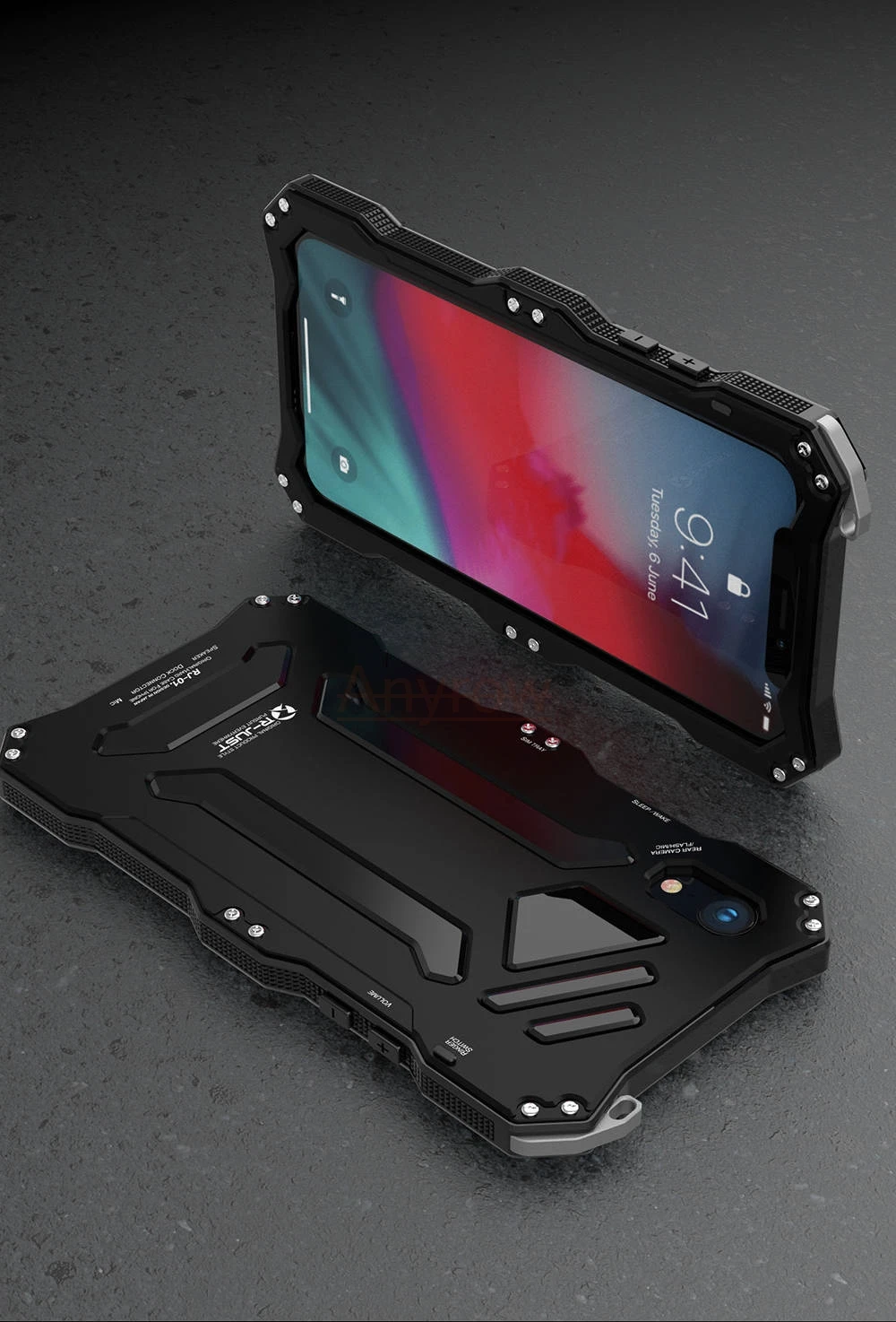 Роскошный Алюминиевый металлический чехол Gorilla glass для iphone XS MAX XR X 6 6s 7 8 Plus, водонепроницаемый защитный чехол для улицы, Fundas Coque Capa