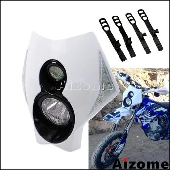 

Supermoto Turn Signals Headlamp For Kawasaki Yamaha Honda KTm EXC KLX CRF DRZ XT WR Dirt Bike LED Motorcycle Headlight Fairing