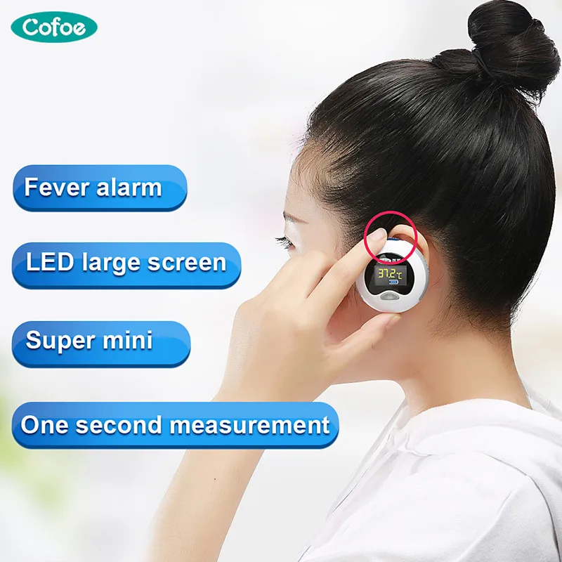 

Cofoe Mini Ear Thermometer Digital Portable Adult Child Household LED Large Screen Temperature Measurement Tool