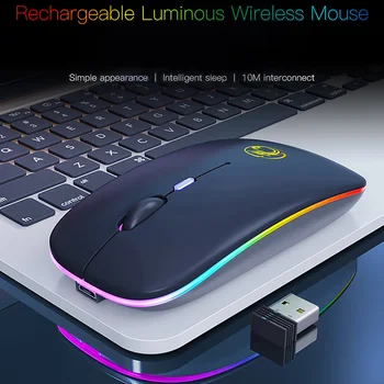 

Wireless USB Mouse Rechargeable Silent Computer Mouse LED Backlit Laptop Computer Accessories For Laptop PC