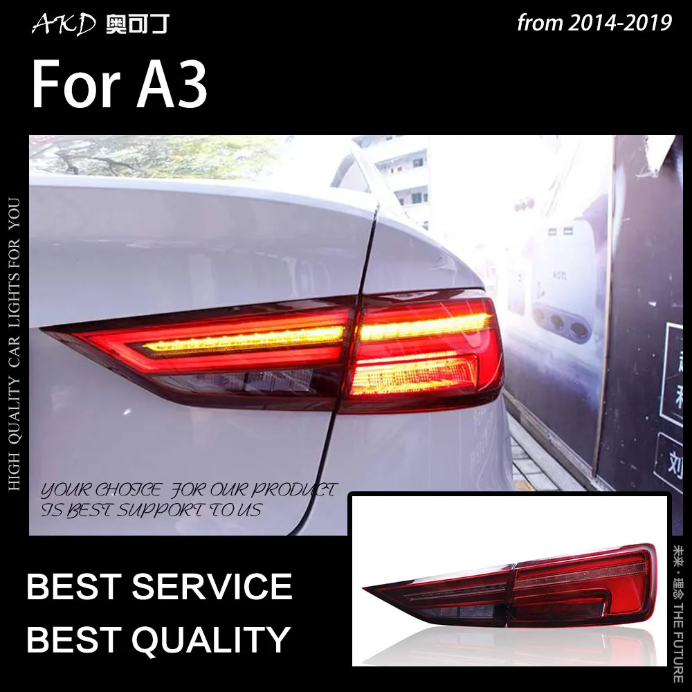 Car Styling for Audi A3 Tail Lights 20132019 A3 LED Tail Lamp LED DRL