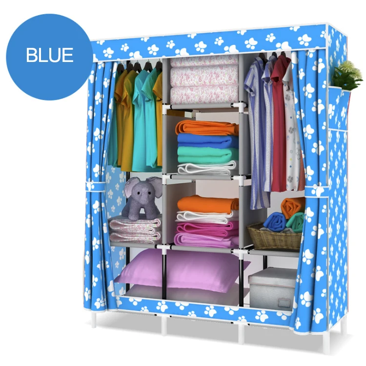 Bedroom Multipurpose Fold Portable Non-woven Storage Cabinet Dustproof Oxford Cloth Home Furniture Wardrobe Shelf Organizer Bedroom Multipurpose Fold Portable Non-woven Storage Cabinet Dustproof Oxford Cloth Home Furniture Wardrobe Shelf Organizer